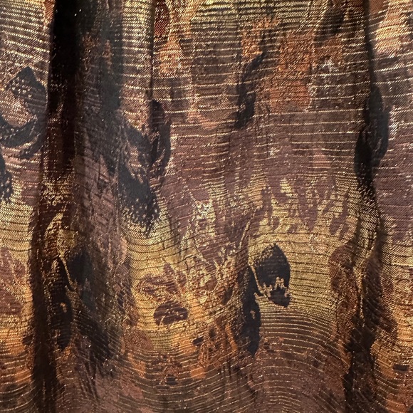 RARE Anthropologie Eva Franco Samhain  Metallic Strapless Pleated Dress - Picture 7 of 12